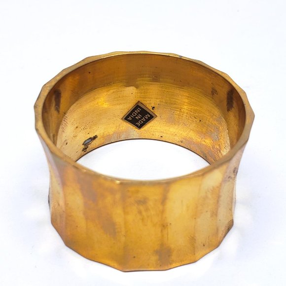 Vintage Balos Brass Napkin Rings in Box Set of 4 Lot Made in India 1983 - Picture 4 of 8